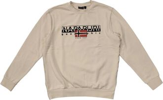Napapijri Hoodies & sweatvesten, Heren, Beige, XL, Katoen, N1J Beige Dimity