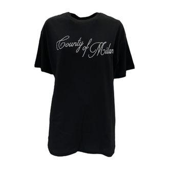 Marcelo Burlon T-Shirts, female, Black, Size: XL Short Sleeve T-Shirts