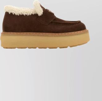 Prada suede slip-on sneakers
