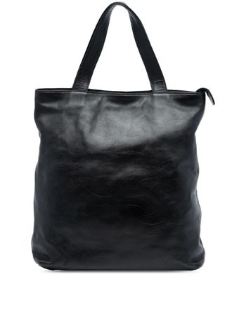 Chanel 2000-2002 CC Embossed Leather tote bag - Black