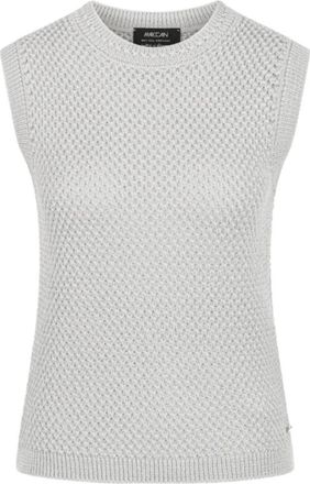 Marc Cain Gebreide Top - Dames - Tops - Grijs - Maat: 2XL Wol