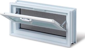 OEM Glassblocks Ventana De Ventilaci&oacute;n Para Bloques De Vidrio 38x19 Cm, Blanco (gbmr3819)
