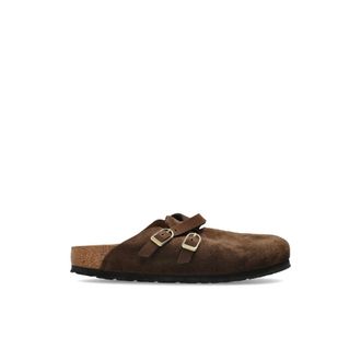 Birkenstock Schoenen, Dames, Bruin, 41 EU, Leer, Blair Suede Leather Narrow Fit