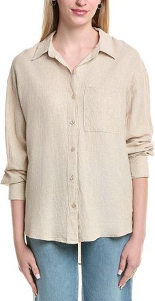 Z Supply Z Supply Alfie Button Up Linen-Blend Shirt