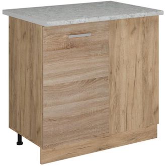 Vicco Armario De Esquina R-line, Sonoma, 86 Cm Et M&aacute;rmol