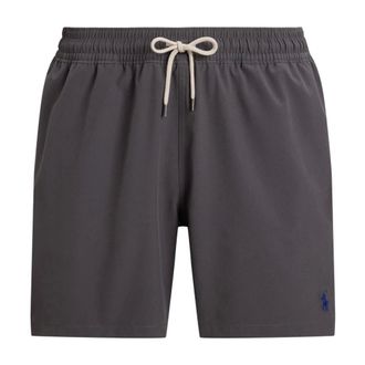 Polo Ralph Lauren Beachwear, male, Gray, Size: XL Traveler Mid Trunk