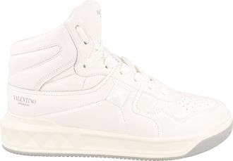 Valentino One Stud High-Top Leather Sneakers