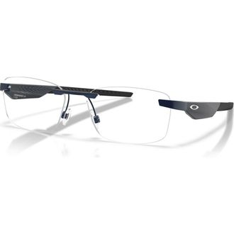 Oakley 55mm Rectangle optical glasses in Blue at Nordstrom