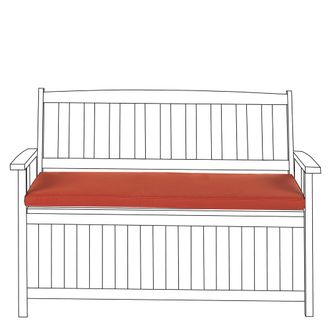 Beliani Beliani - Coj&iacute;n De Asiento Para Exterior Colch&oacute;n Para Banco Resistente Al Agua Poli&eacute;ster Terracota 45 X 108 Cm Jard&iacute;n Sovana