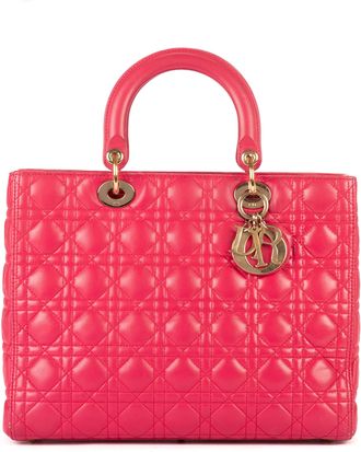 Dior Womens Lady Large Shoulder Bag - Pink - One Size