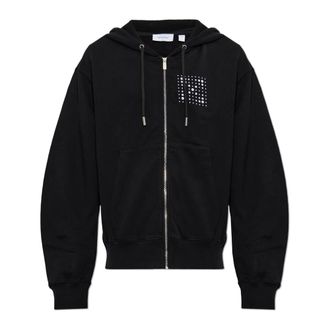 Off-white Sudadera con cremallera y logo - Sweatshirts & Hoodies - Hombre - Negro - 3XL