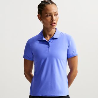 Nike Womens Victory Dri-FIT Short-Sleeve Golf Polo in Blue | FQ1574-570