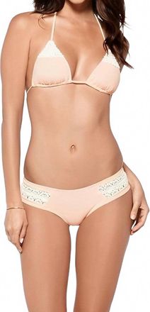 L*Space Sensual Solids Lucy Triangle Bikini Top In Creamsicle