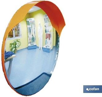 cofan Cofan Espejo Convexo Exteriores 60cm., Espejo Convexo De Policarbonato Adecuado Para Cruces De Calles Y Carreteras, Esquinas, Etc. Larga Duraci&oacute;n, Res
