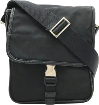 Prada Pre-owned Borsa a Spalla in Nylon e Pelle V167 - - Pre-owned - Donna - Nero - ONE SIZE