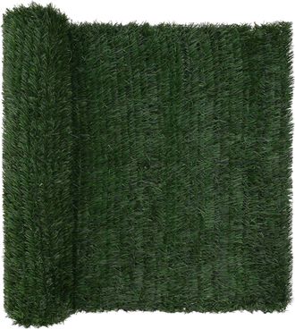 vidaXL Cerca Artificial Verde Oscuro 1,5 X 3 M Pvc Y Acero Vidaxl
