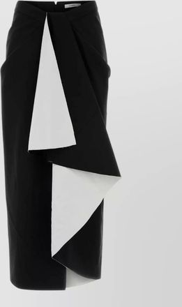 Givenchy wool blend asymmetric midi skirt design