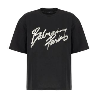 Balmain T-Shirts, female, Black, Size: S T-Shirt