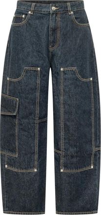 Ganni Audri Jeans - Dames - Loose Fit Jeans - Blauw - W25 - Katoen - Jeans