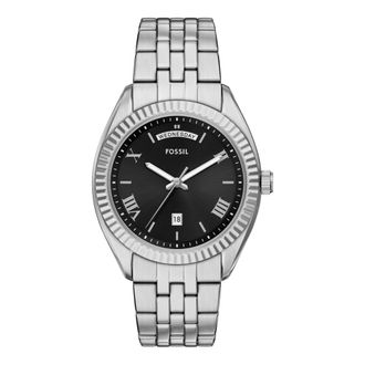 Fossil Campbell Horloge - Heren - Accessoires - Grijs - Maat: ONE Size Leer