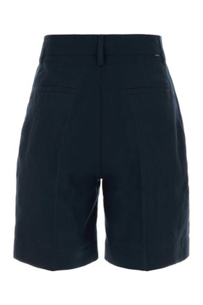 Woolrich Womens Navy Blue Lyocell Blend Bermuda Shorts Meltonblue Exterior: 26 Linen