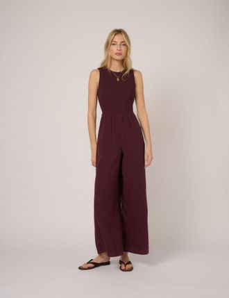 Nobody's Child Burgundy Ruth Jumpsuit