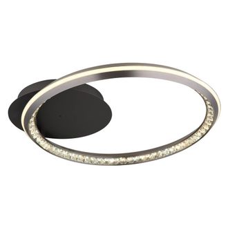 Netlighting Alaina Single Ring Semi Ceiling Light Grey LED Dimmable 2700 6000K