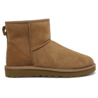 UGG Classic Mini II Suede Womens Ankle Boots - Chestnut - Size:UK 6