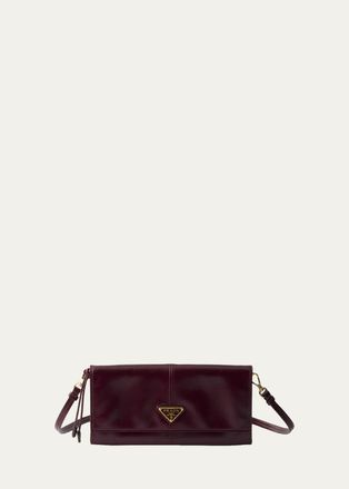 Prada Leather Wallet with Shoulder Strap
