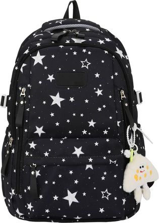 Generic WomenS Backpack, Waterproof Travel Bag, Casual Bag With Side Pocket Design, Suitable for Carrying Wallets and Jewelry (Black,33 * 17 * 45cm/12.9 * 6.6