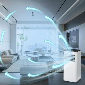 Costway 10000 BTU Portable Air Conditioner with Fan Dehumidifier Sleep Mode-White