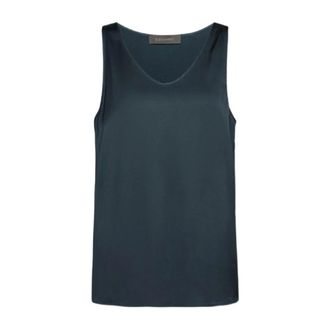 Elena Miro Tops, Dames, Blauw, 7Xl, Satijn, Satijnen Top