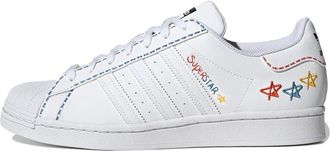 adidas Originals Superstar Shoes White Blue Yellow GZ3034