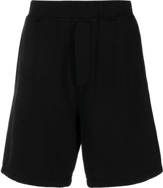 Dsquared2 logo-print cotton track shorts - men - Cotton/Cotton - L - Black