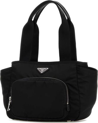 Prada Womens Re-Nylon Shoulder Bag Black