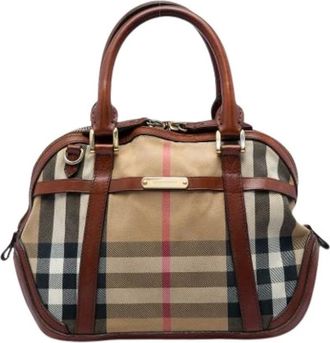 Burberry Pre-owned Borsa a Mano Bridle Orchard in Tela - - Pre-owned - Donna - Beige - ONE SIZE
