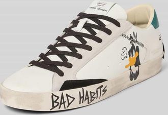 Crime London Sneaker mit Motiv-Prints Modell DISTRESSED in Weiss, Größe 41