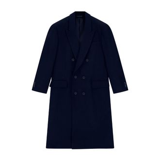 Giorgio Armani Abrigo Cruzado de Lana Cachemira - Coats - Hombre - Azul - L