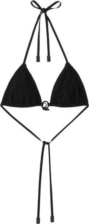 Burberry Crinkled Nylon Bikini Top, Size X-Large