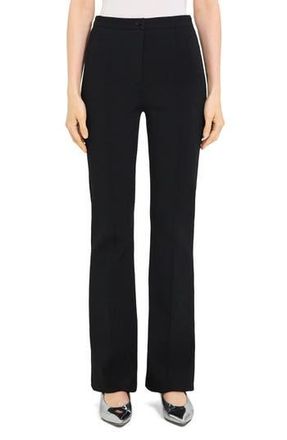 Theory Compact Crepe Flare Pants in Black at Nordstrom Rack, Size Petite