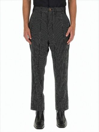 Vivienne Westwood Pinstripe Tailored Pants With High Waist