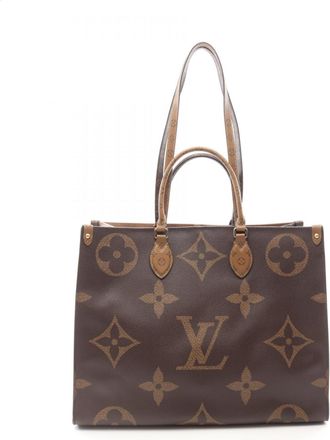 Louis Vuitton Beige Brown Monogram Coated Canvas Tote Bag (Pre-Owned)