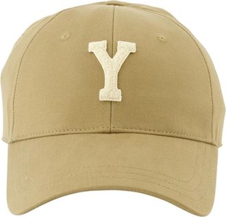 Saint Laurent Universiteit Y Beige Pet - Heren - Petten - Beige - 59 CM - Katoen - Accessoires