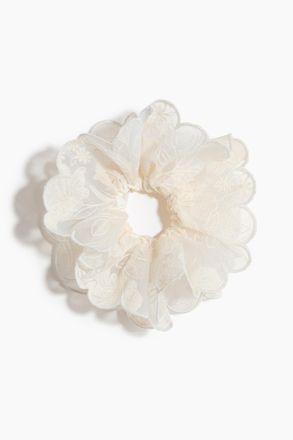 H&M Besticktes Scrunchie - White