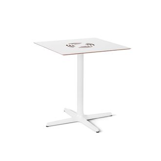 Resol Mesa Cuadrada 70x70 Toledo Aire Resol Madera Metal Marfil