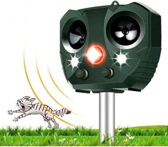OEM Repelente Ultras&oacute;nico Para Animales, Linterna Impermeable Con Sensor De Movimiento, Alimentada Por Energ&iacute;a Solar Y Recargable Por Usb. Repele Eficazme