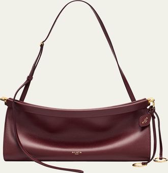 Alaia Le Click Medium Shoulder Bag in Glossy Leather