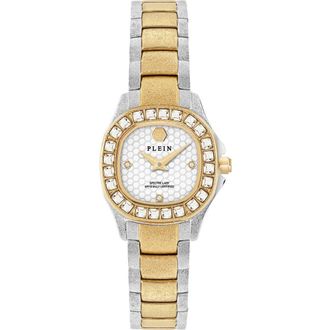 Philipp Plein $pectre Crystal Bezel Two-Tone Bracelet Watch, 23mm in Two Tone at Nordstrom