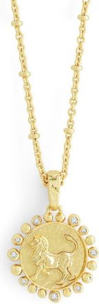 Anabel Aram Zodiac Cubic Zirconia Pendant Necklace in Leo at Nordstrom