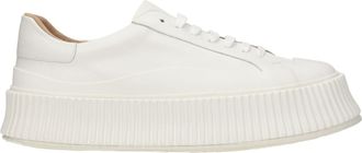 Jil Sander Womens Platform Leather Sneakers - White - Size EU 39